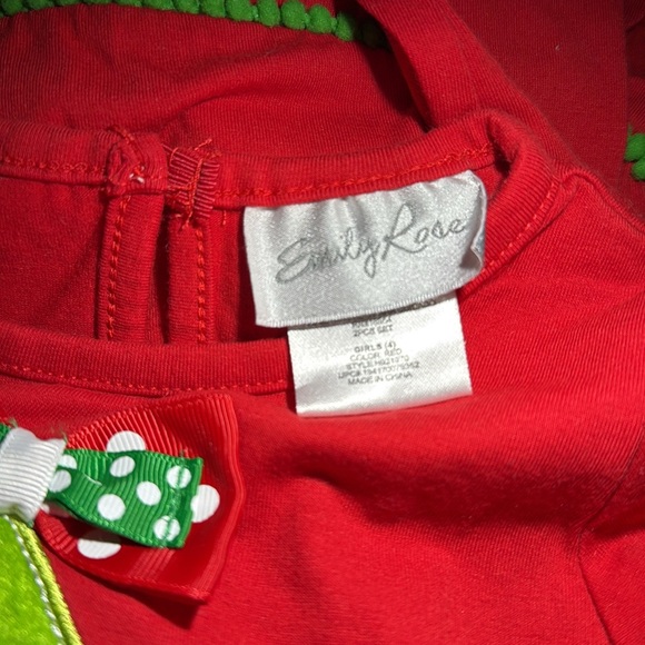 Like new 2 pc Emily Rose Christmas set with Christmas Tree Sz 4 - Picture 4 of 5